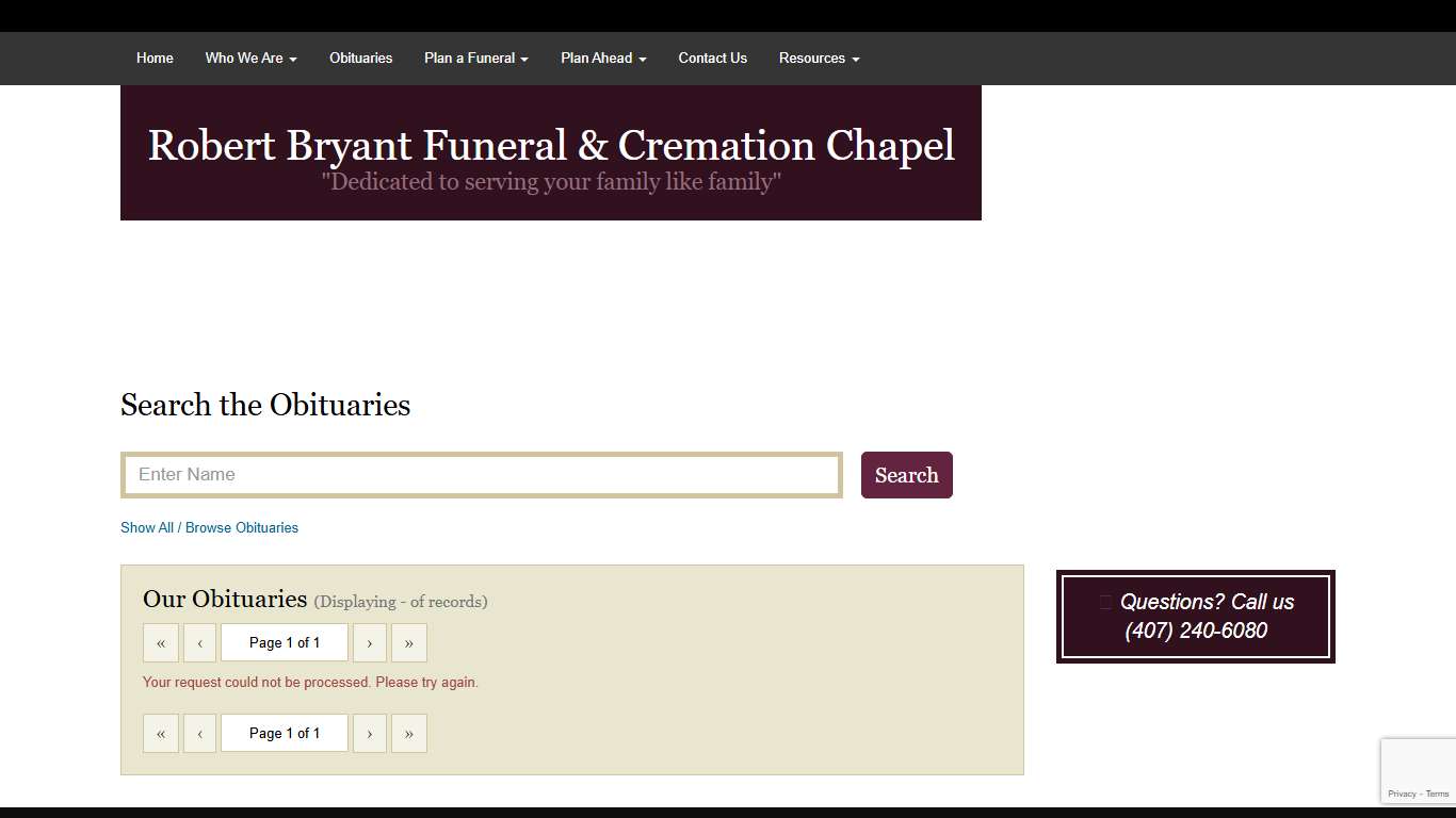 Recent Obituaries Robert Bryant Funeral Home